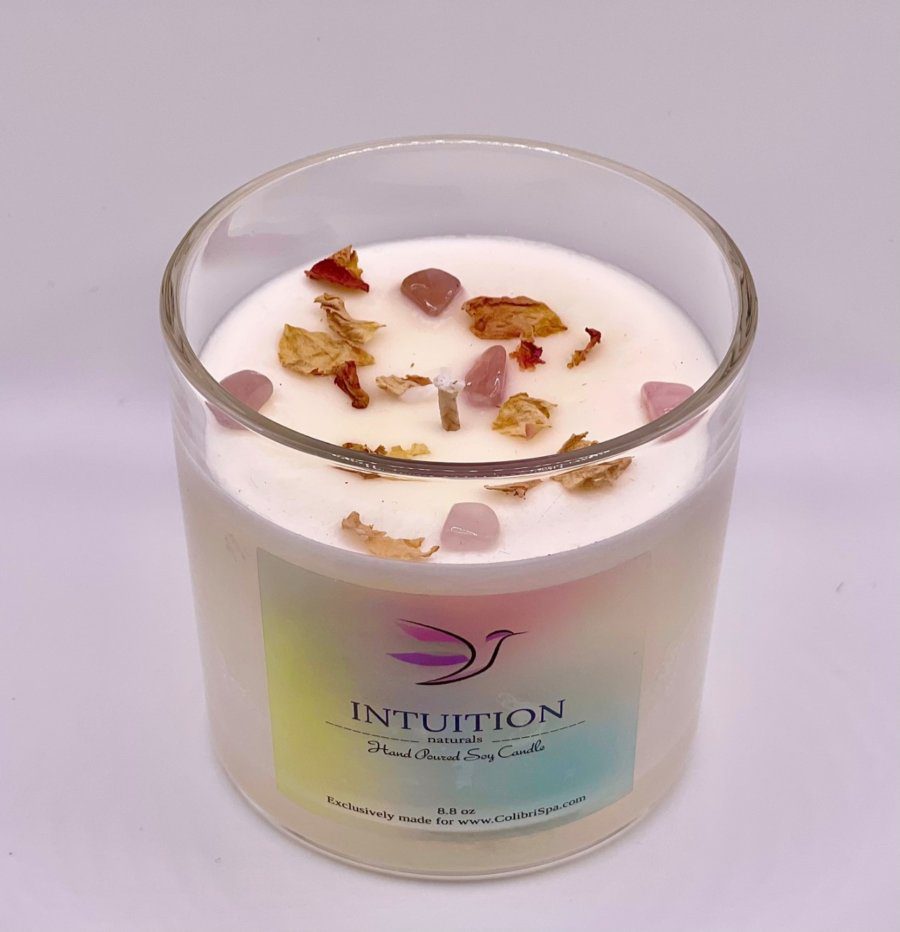 hand-poured soy candle at Colibri Day Spa Sarasota