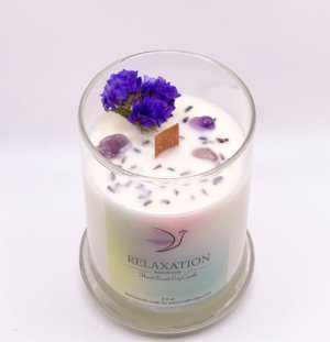 relaxation candle made for Colibri Day Spa