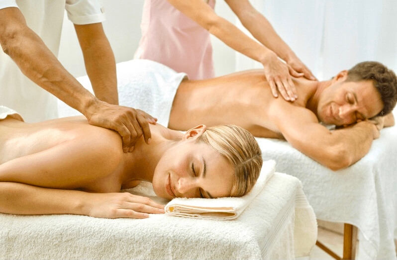 couple receiving a Couples Massage