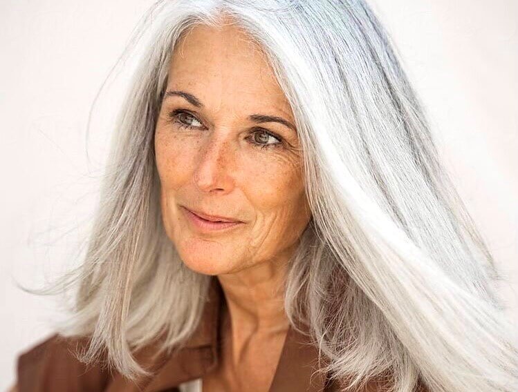 Beautiful woman aging gracefully