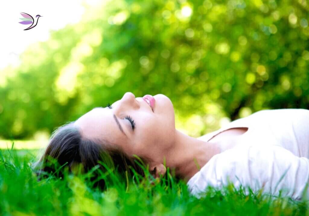Smiling in Green Grass